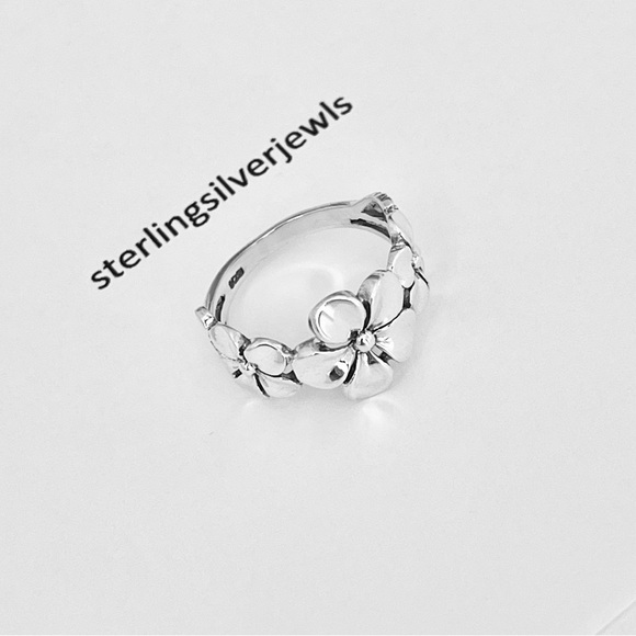 🌺TOP SELLER 🌺Silver 3 Plumeria Flower Ring with Leaves, Hawaii Jewelry Rings - Picture 12 of 16